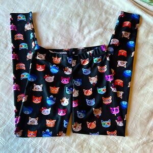 Who’s That Cat Black Leggings, Blackmilk Size Medium